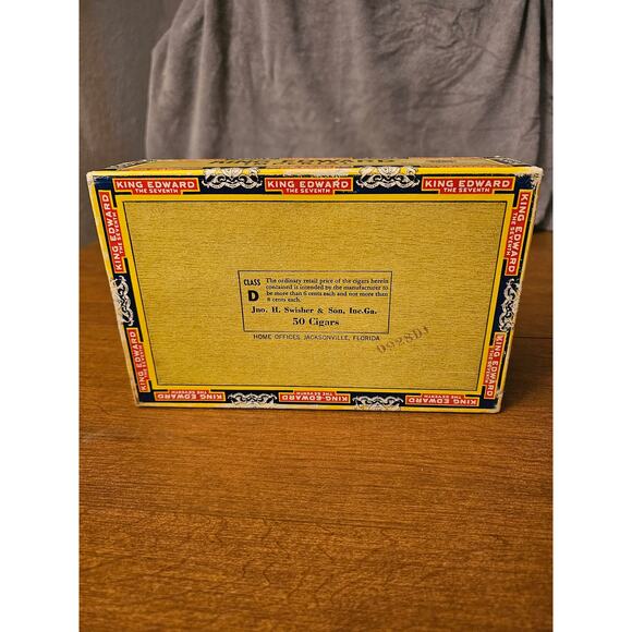 Vintage King Edward The Seventh Imperial Mild Tobacco Cigar Box- EMPTY(gg277) - Picture 7 of 11